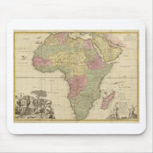 Vintage Afrika-Karte 1725 Mousepad
