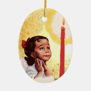 Vintage afrikanische amerikanische keramikornament