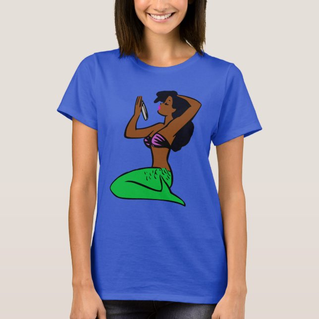 Vintage afrikanische Meerjungfrau T-Shirt (Vorderseite)
