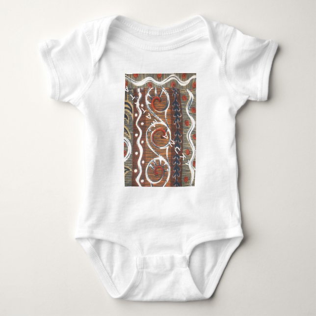 Vintage afrikanische Motist Art Print Baby Strampler (Vorderseite)