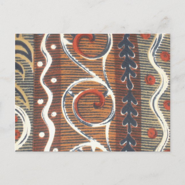 Vintage afrikanische Motist Art Print Postkarte (Vorderseite)