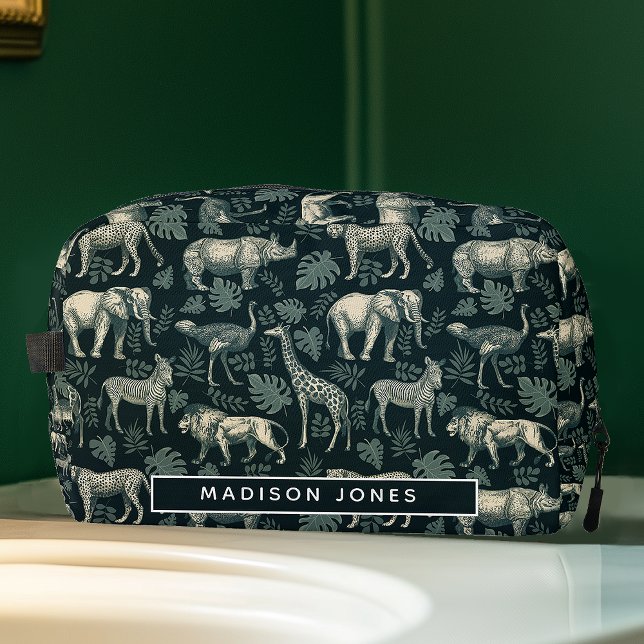 Vintage afrikanische Safari-Tiere Waschbeutel (Von Creator hochgeladen)