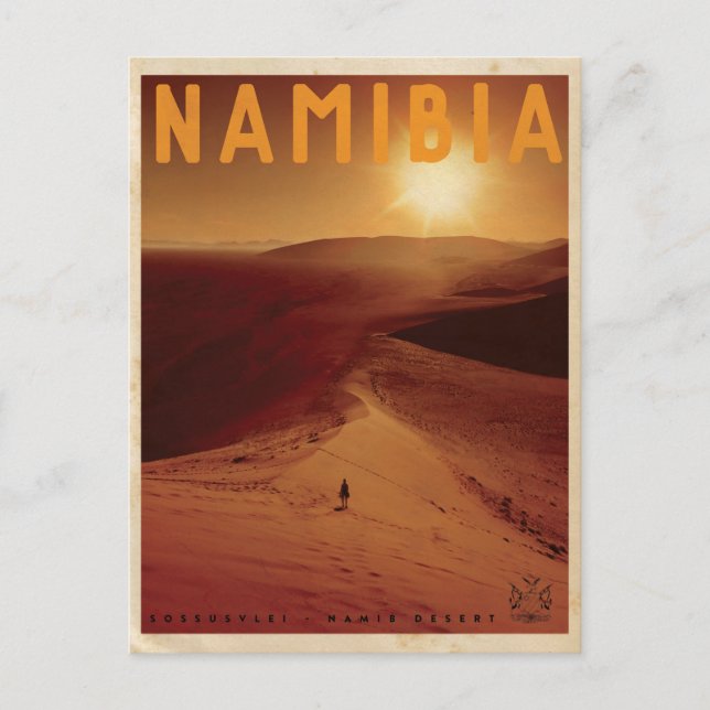 Vintage afrikanische Sunset Travel Postcard Postkarte (Vorderseite)