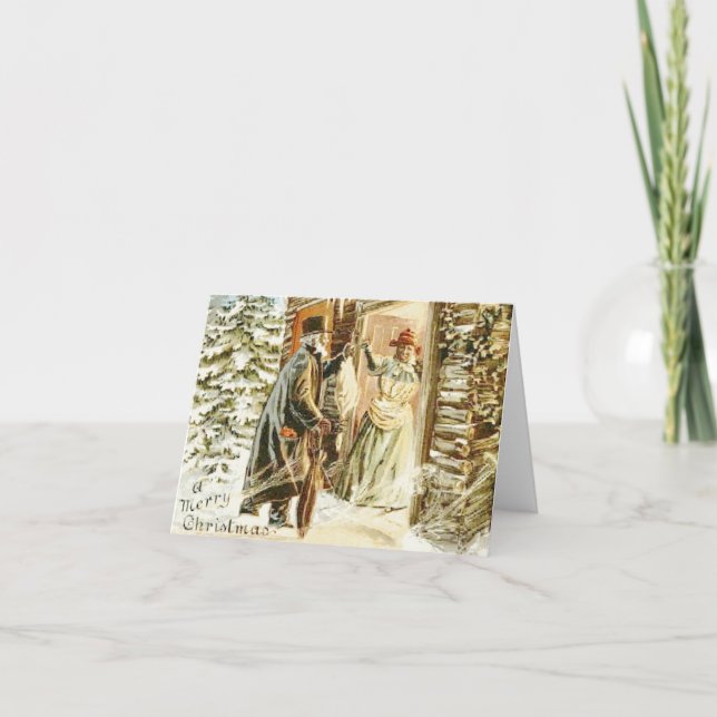 Vintage Afrikanische Weihnachtskarte Feiertagskarte (Vorderseite)