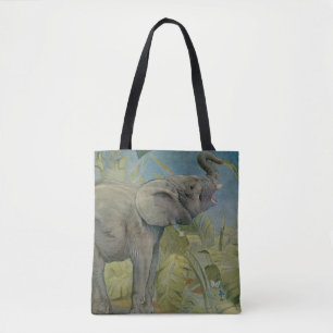 Vintage Afrikanischer Elefant im Dschungel, EJ Det Tasche