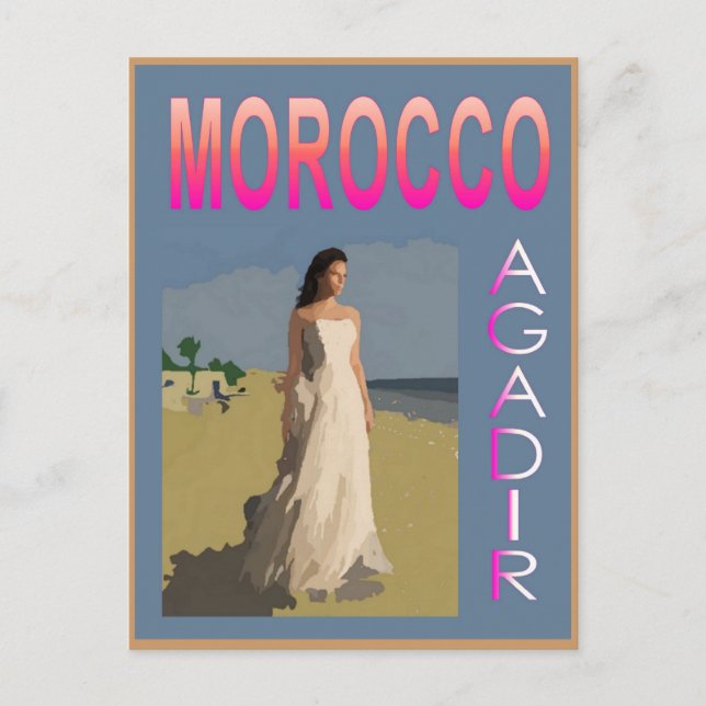 Vintage Agadir Postkarte (Vorderseite)