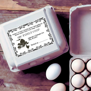 Vintage Agritourisme Étiquette carton oeufs