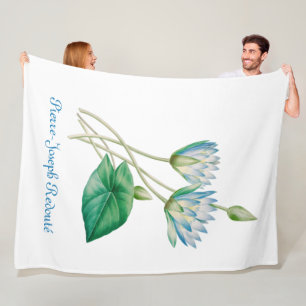 Vintage ägyptische Lotus-Blume Fleecedecke
