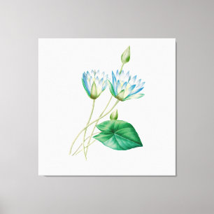 Vintage ägyptische Lotus-Blume Leinwanddruck