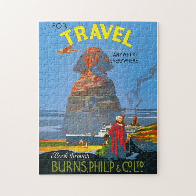 Vintage ägyptische Luftreisewerbung (Vertikal)