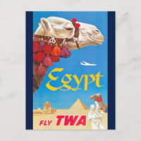 Vintage ägyptische Luftreisewerbung
