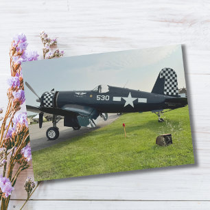 Vintage Airplane FG-1D Corsair Luftfahrt-Geburtsta Postkarte