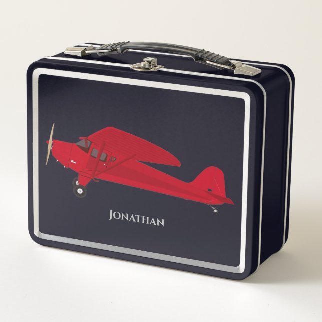 Vintage Airplane-Lunchbox-Lunch Boxen (Vorderseite)