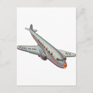 Vintage Airplane Valentine Feiertagspostkarte