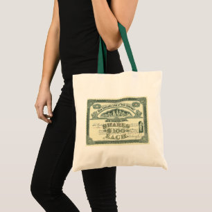 Vintage-Aktienzertifikat Unternehmensfinanzierung Tragetasche