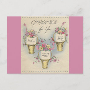 Vintage Aktionskörbe 2 Postkarte