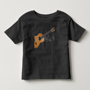 Vintage Akustikgitarre-grafische Noten Kleinkind T-shirt