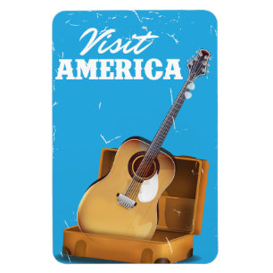 Vintage akustische Gitarre kommerziell Magnet