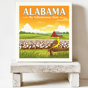 Vintage Alabama Fliese