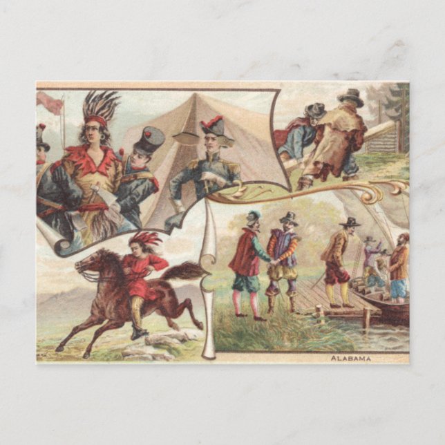 Vintage Alabama  Postkarte (Vorderseite)