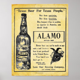 Vintage Alamo Beer Poster Print