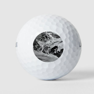 Vintage Alaska Eskimo Malamute Schlittenrennen Min Golfball