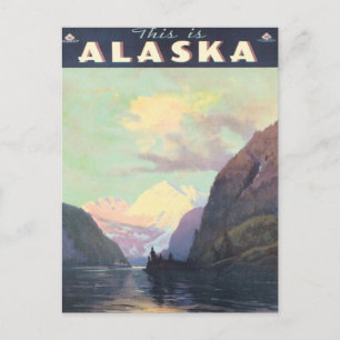 Vintage Alaska Postkarte