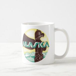 Vintage-Alaska-Reise-Totempfahl-Adler-Vogel Kaffeetasse