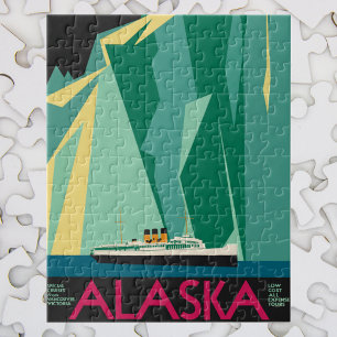 Vintage-Alaska-Reiseposter-Kunst, Taku-Gletscher