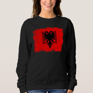 Vintage Albanien-Flagge albanischer Unabhängigkeit Sweatshirt