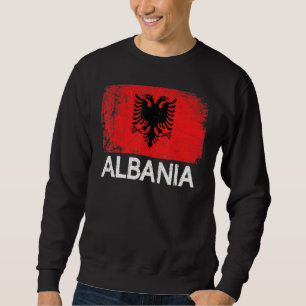 Vintage albanische Flagge Sweatshirt
