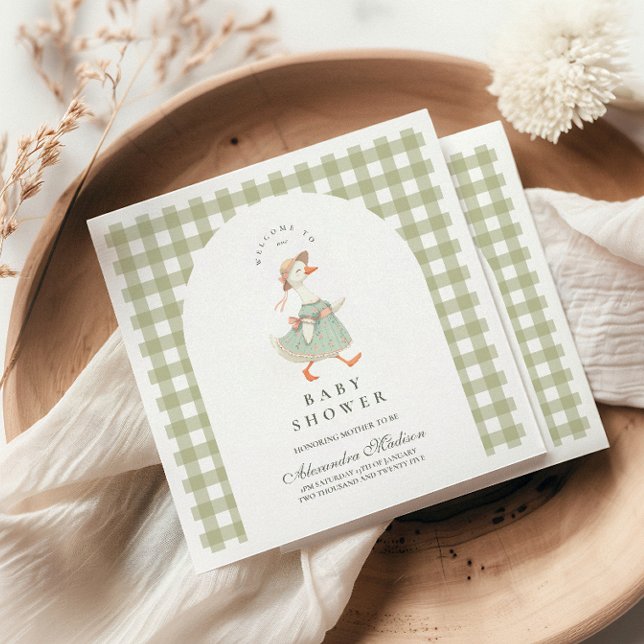 Vintage Alberne Gänsedusche Serviette (Von Creator hochgeladen)