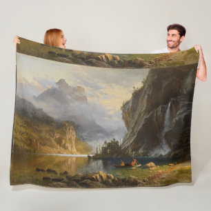 Vintage Albert Bierstadt Amerikanische Ureinwohner Fleecedecke