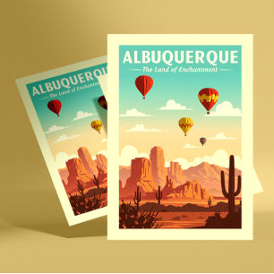 Vintage Albuquerque Postkarte