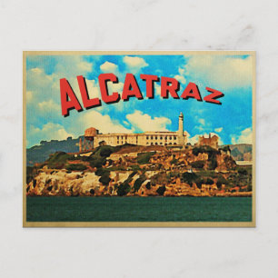 Vintage Alcatraz-Insel Postkarte