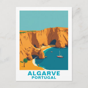 Vintage Algarve, Portugal Europäische Postkarte
