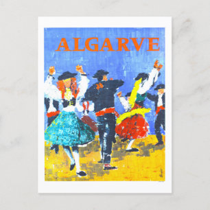 Vintage Algarve Portugal Reiseplakat Postkarte