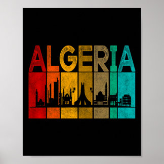 Vintage Algerien Ich liebe Algerien Karte Algerien Poster