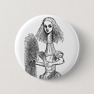 Vintage Alice Adventures in Wonderland Button
