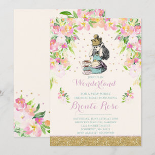 Vintage Alice Au Pays Des Merveilles Invitation An