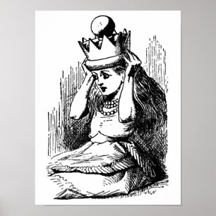 Vintage Alice im Wunderland, Alice mit der Krone d Poster