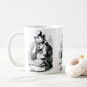 Vintage Alice im Wunderland, Alice mit Königinnenk Kaffeetasse
