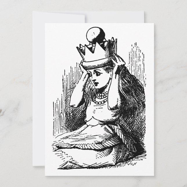 Vintage Alice im Wunderland, Alice w Queen's Crown (Vorderseite)