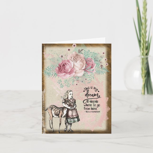 Vintage Alice im Wunderland Blumenzüchter Rose Hir (Vorderseite)