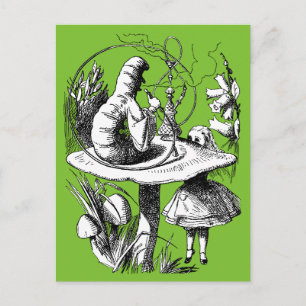 Vintage Alice im Wunderland Centipede Postkarte