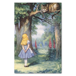 Vintage Alice im Wunderland Cheshire Cat Decoupage Seidenpapier