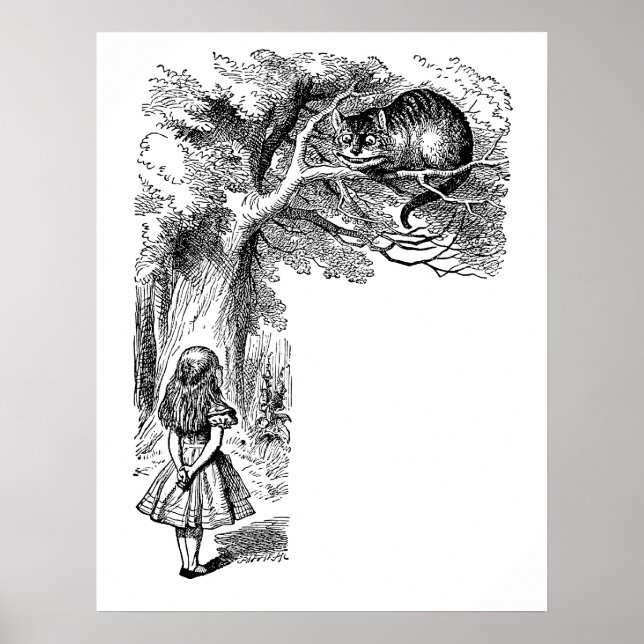 Vintage Alice im Wunderland, Cheshire Cat Poster (Vorne)