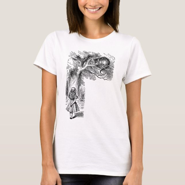 Vintage Alice im Wunderland, Cheshire Cat T-Shirt (Vorderseite)