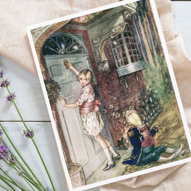 Vintage Alice im Wunderland Der Froschfußmann Postkarte (Von Creator hochgeladen)