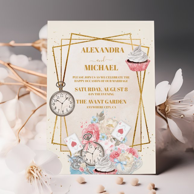 Vintage Alice im Wunderland Einladung (Von Creator hochgeladen)